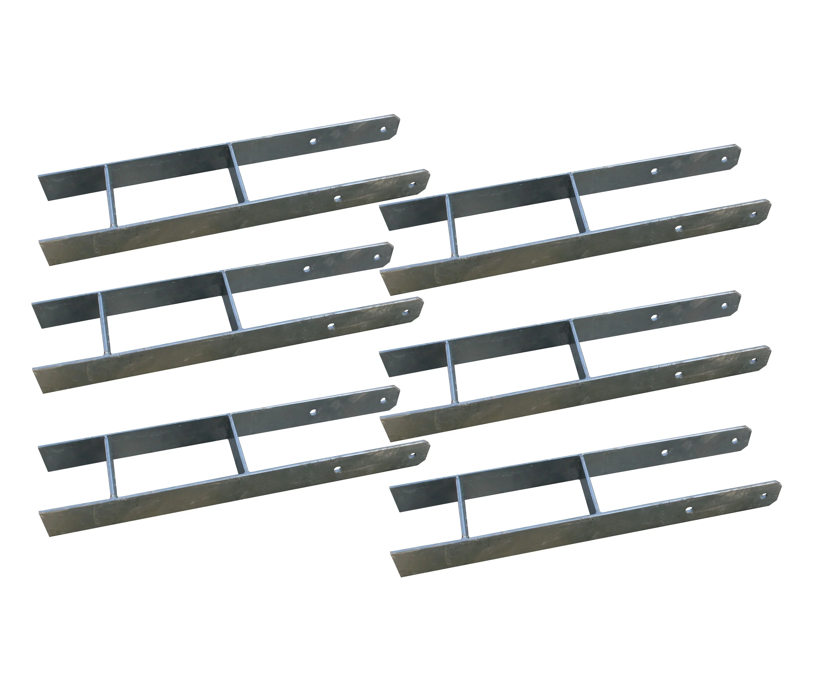 Karibu H-Anker 6er-Set - 12x12x60cm - silber -