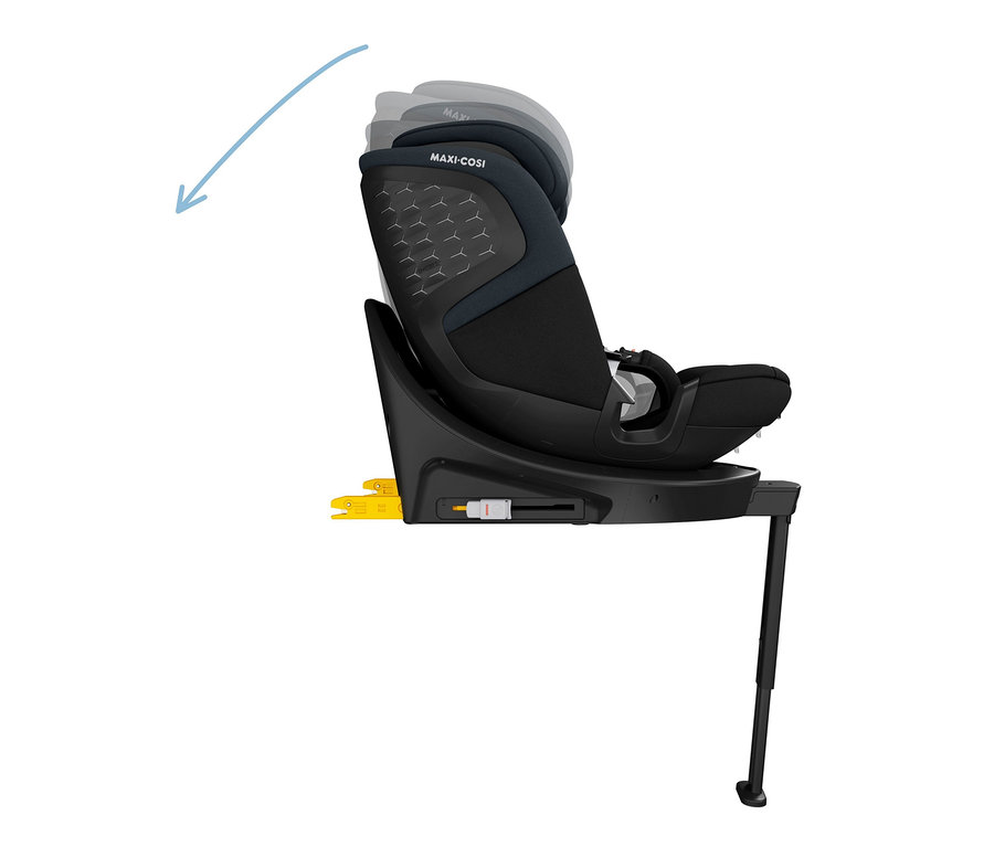 Seitenansicht des schwarzen Maxi-Cosi Kinder-Autositzes »Emerald 360 S«.