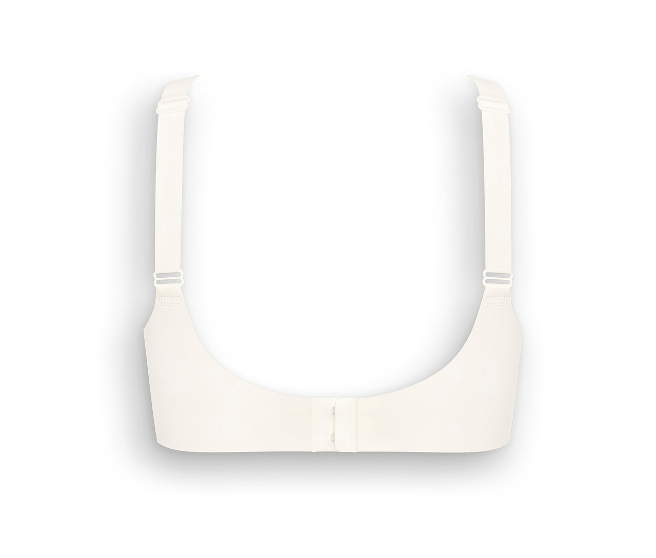 Detailansicht der Rückseite des sloggi ZERO Feel 2.0 Soft BHs in Silk White.