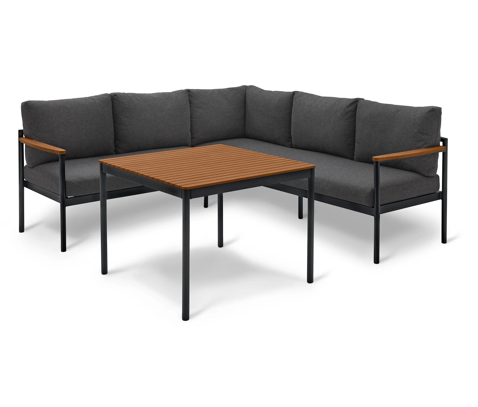 Tchibo - Dining-Lounge-Ecke »Elin« mit Esstisch - 211,9x212,6x88,1cm - anthrazit -