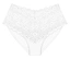 Weißer Triumph Amourette Maxi Slip mit breiter, floraler Spitze.
