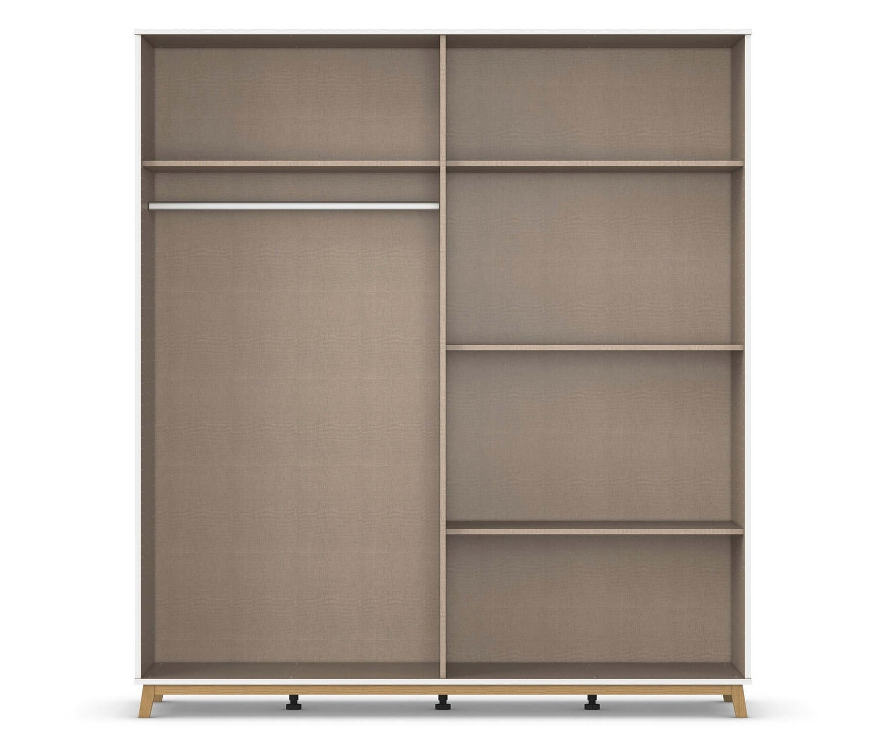 Thumbnail - rauch Kleiderschrank »Carlsson« mit Drehtüren - 181x53x203cm - braun - Holz / Holz / Eichenholz