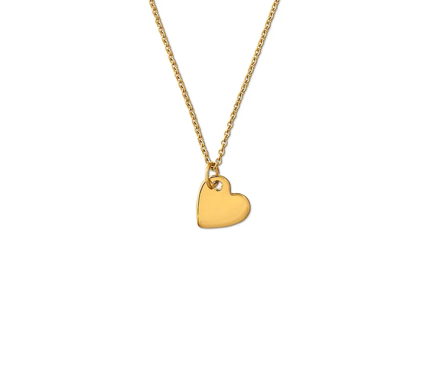 Gold-Kette mit Herzanhänger.
