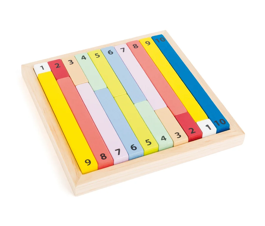 Holz small foot Rechen-Set »Educate« mit bunten Stäben mit Zahlen in einem Rahmen.