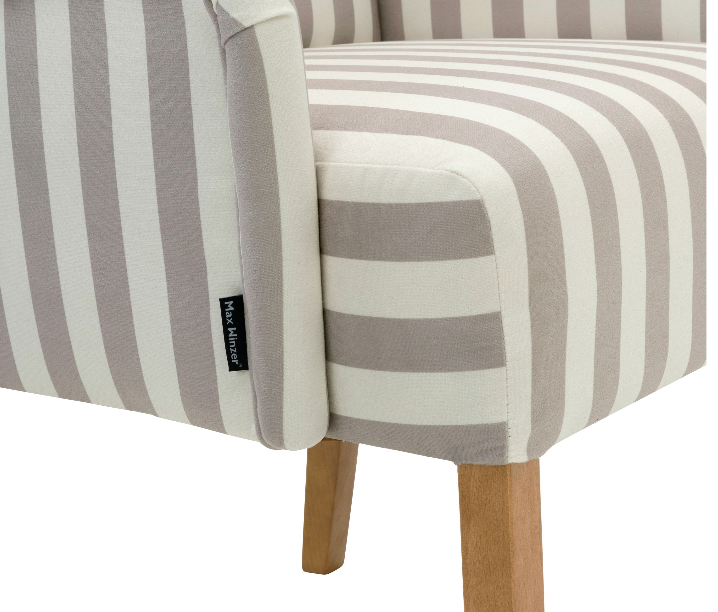 Thumbnail - Tchibo - Polsterstuhl mit Armlehne »Hendrick« - 62x64x88cm - braun - Polyester / Buchenholz