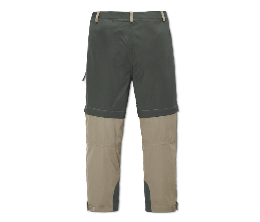 Khaki- und olivfarbene 2-in-1-Funktionshose.