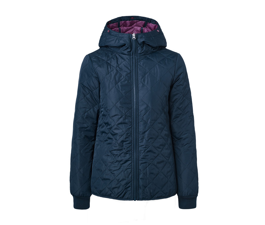 Marineblauer 3-in-1-Funktions-Outdoormantel mit Kapuze.