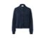 Dunkelblauer Cardigan mit Kragen und Knöpfen.