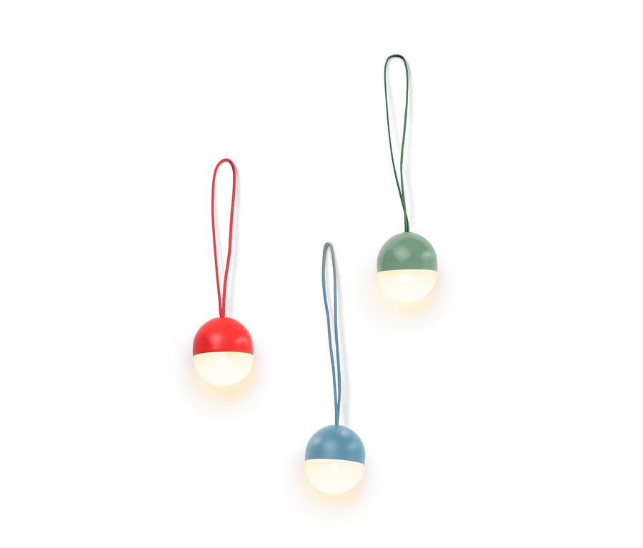 Drei LED-Mini-Lichter in Rot, Blau und Grün.