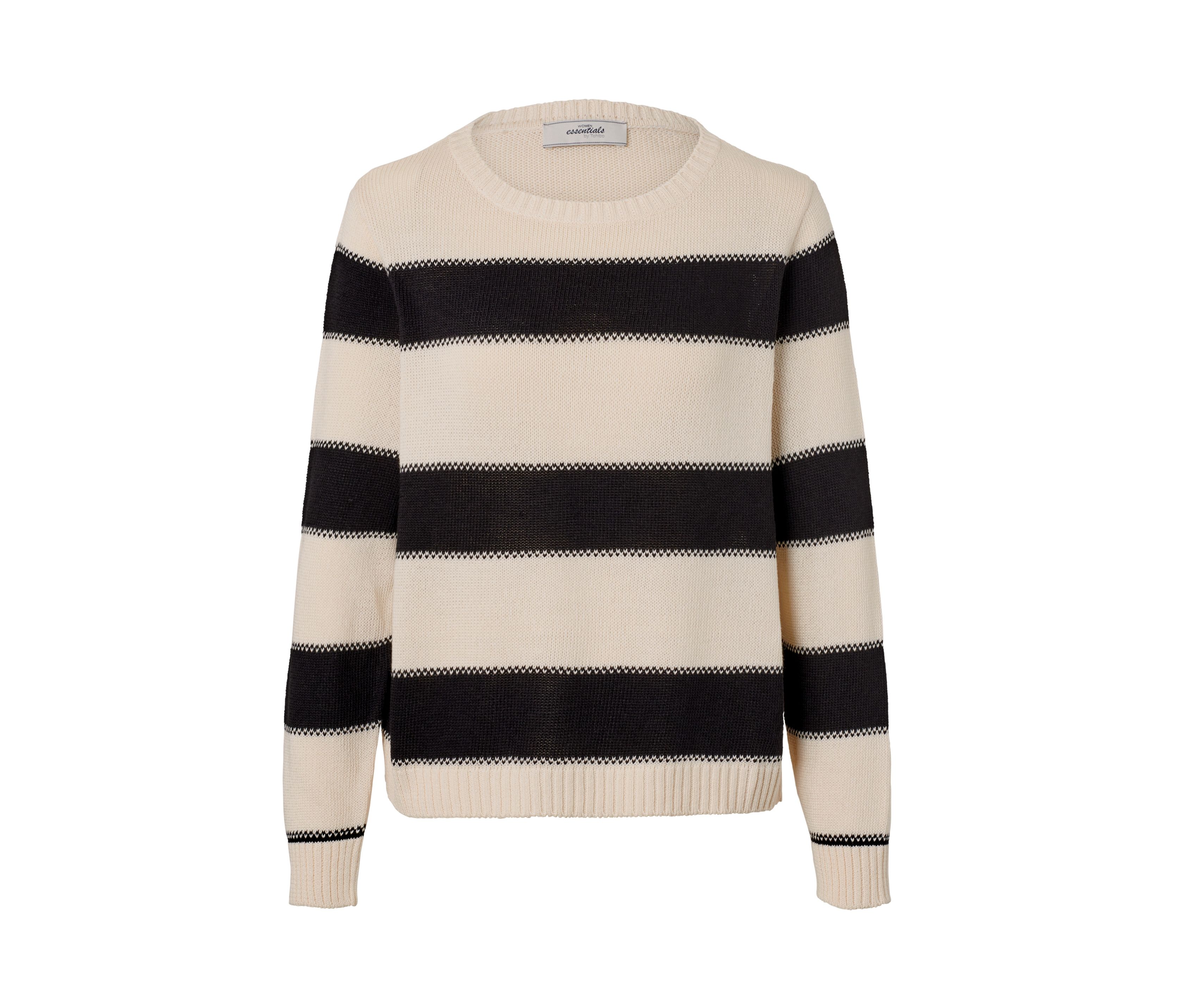 Tchibo - Strickpullover - Damen - Gr. L - weiß/gestreift