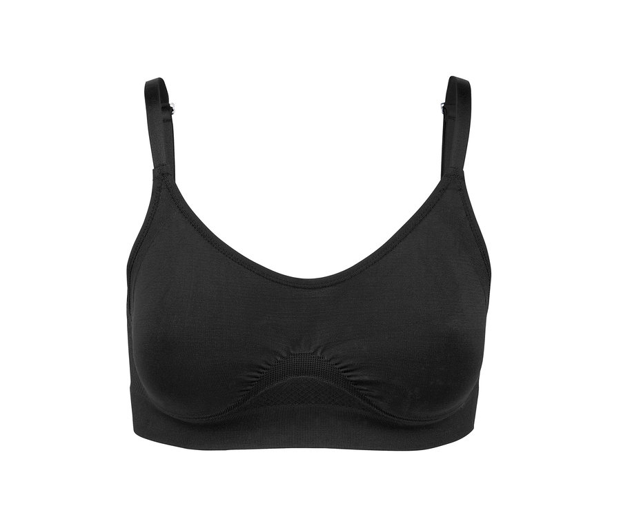 Schwarzer Seamless-Sport-BH.