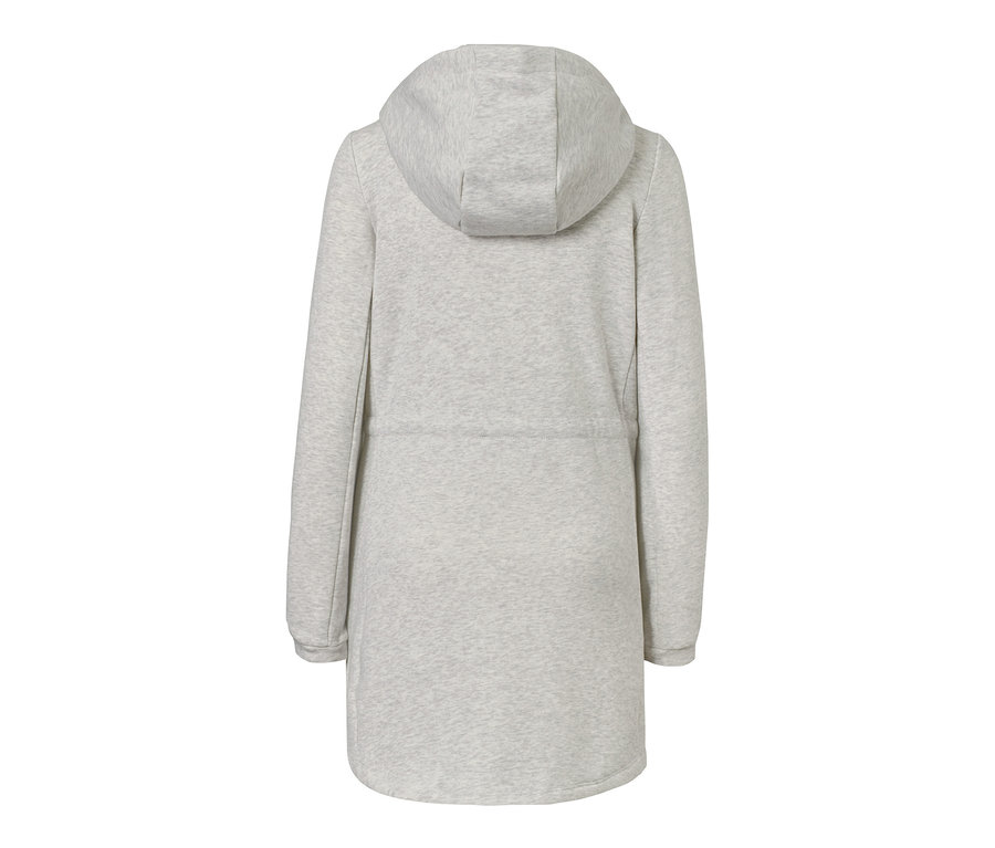 Rückansicht eines Sweatmantels.