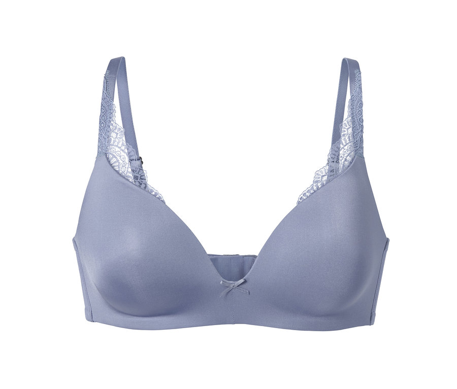 Fliederblauer Softschalen-BH.