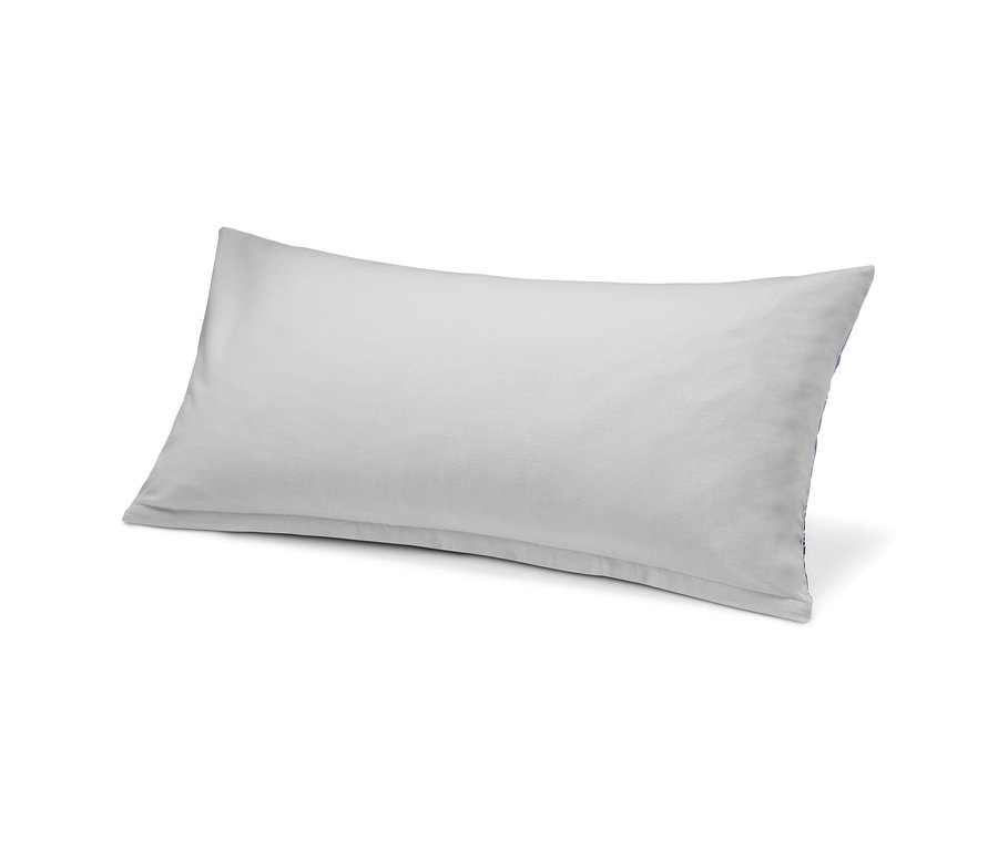 Blauer 80 x 40 cm Biber-Kopfkissenbezug.