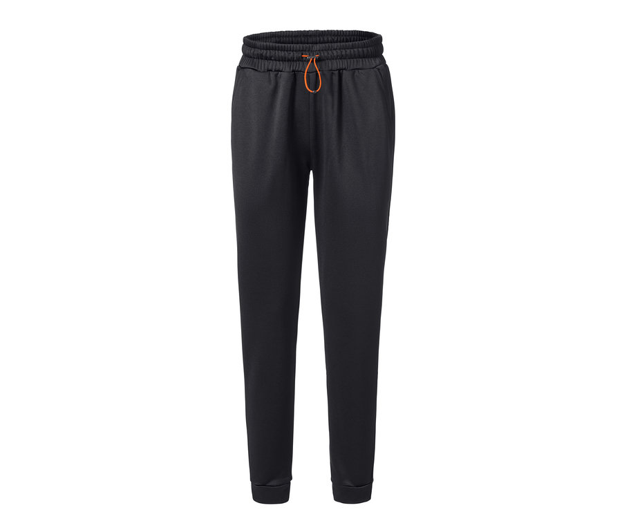 Schwarze Sporthose mit Kordelzug.