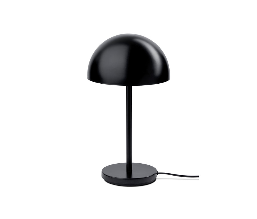 Schwarze LED-Metall-Tischleuchte.