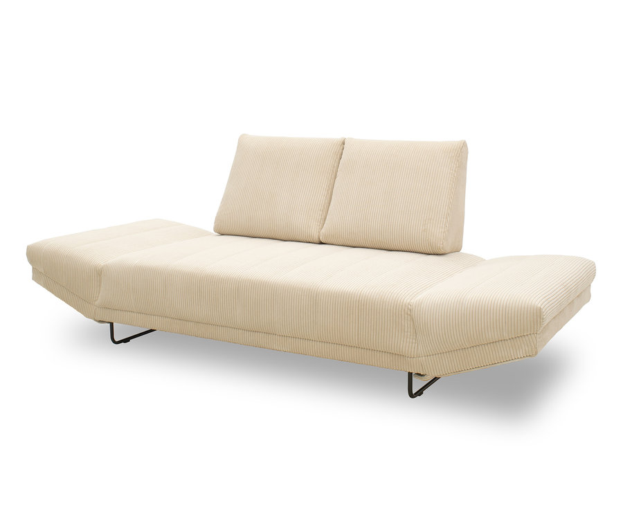 Cremefarbenes DOMO collection Daybed »Molde Leif105« vor weißem Hintergrund.