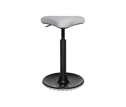 Grauer Topstar Ergo-Hocker »Sitness H1« mit schwarzem Sockel.