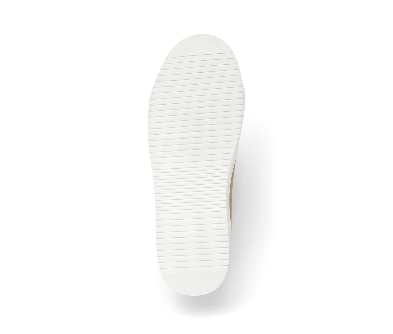 Sohle des gefütterten Veloursleder-Sneakers.