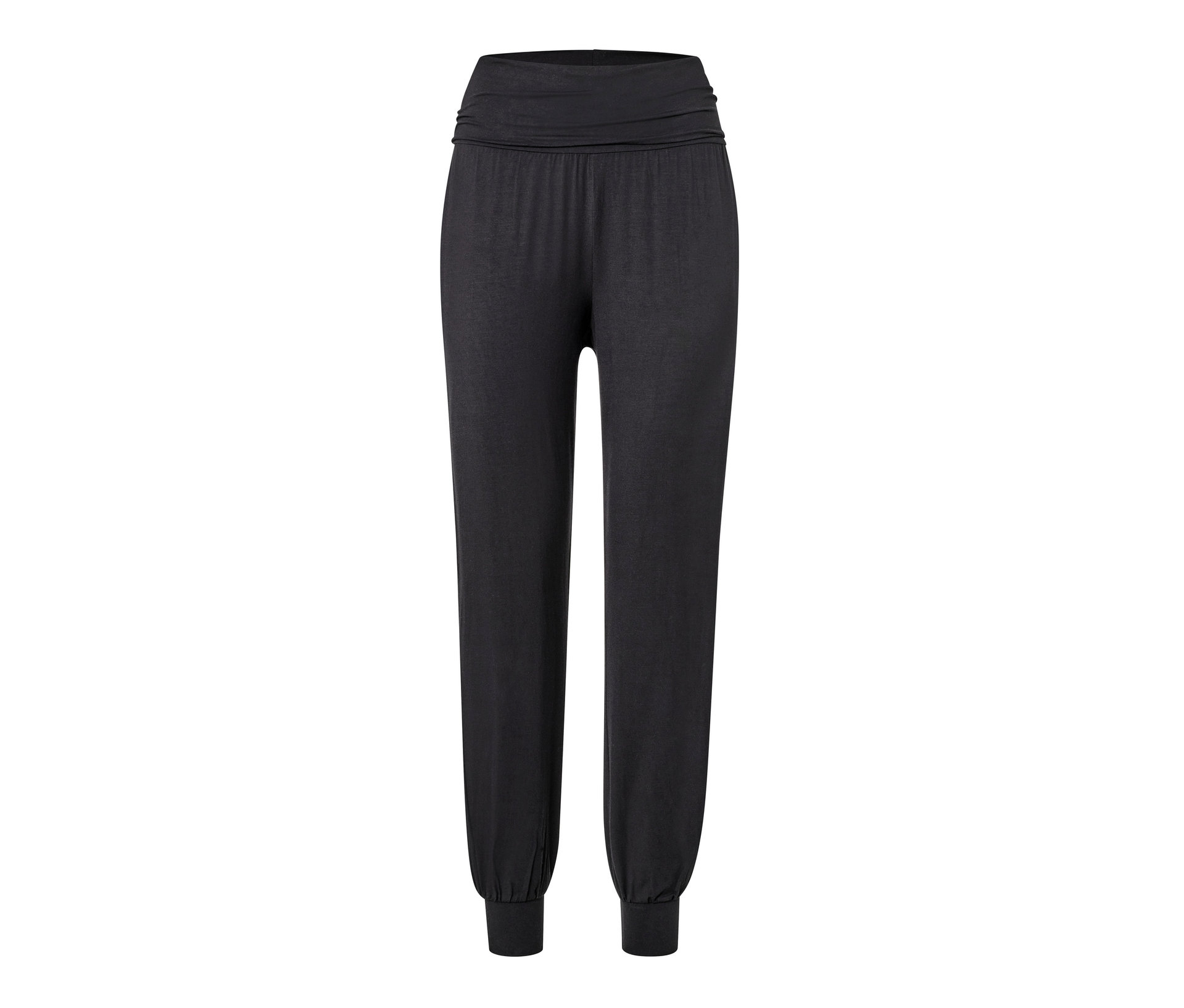 Yogahose - Damen - Gr. M - schwarz - schwarz