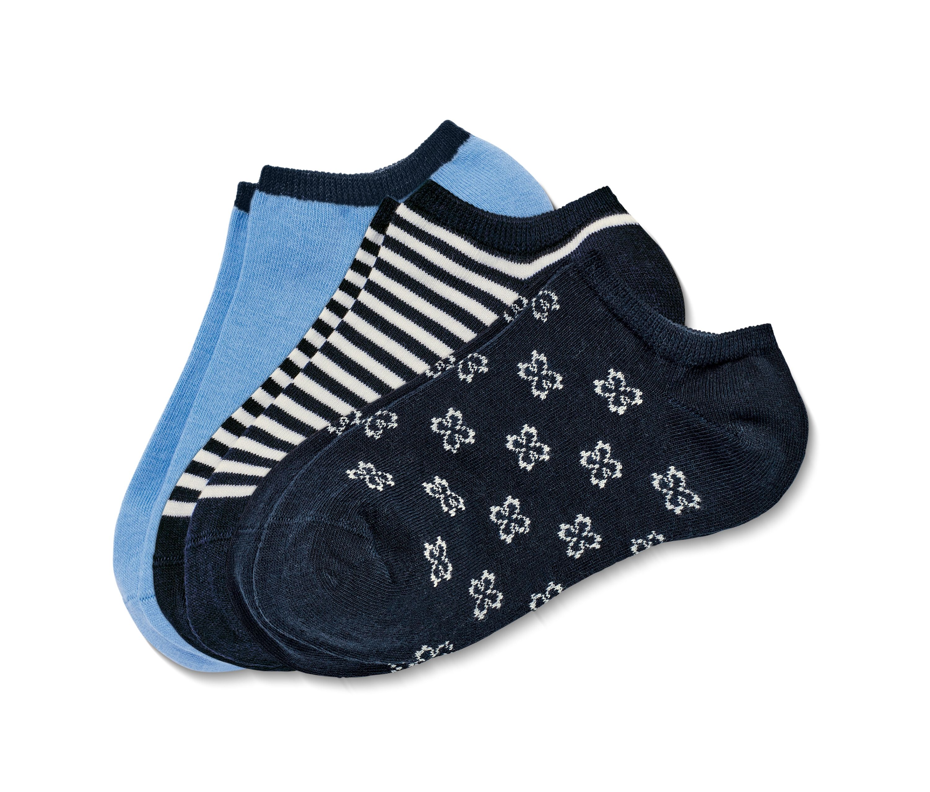 Tchibo - 3 Paar Sneakersocken - Damen - Gr. 39-42 - dunkelblau