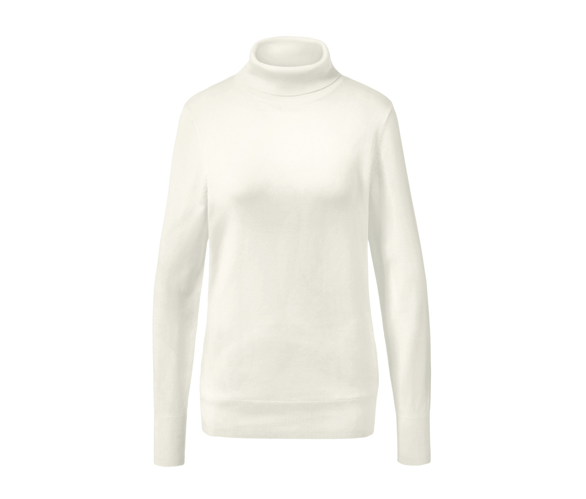 Feinstrick-Rollkragenpullover - Damen - Gr. XXL - creme - creme