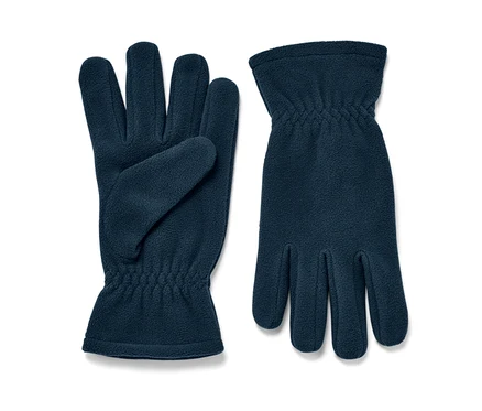 Zwei Fleece-Handschuhe.