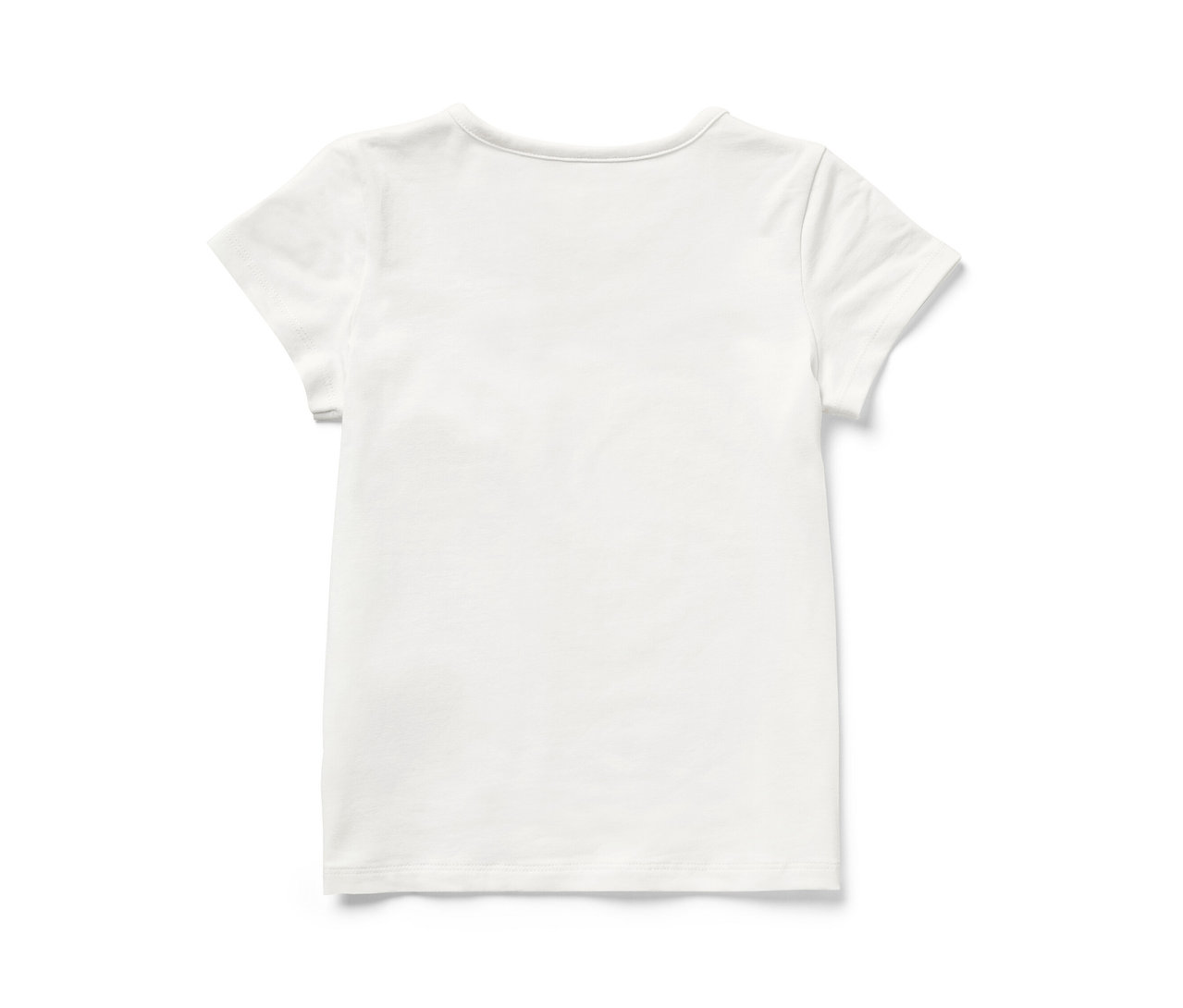 Weißes Kinder-T-Shirt mit kurzen Ärmeln und Applikation, 2 Stk.