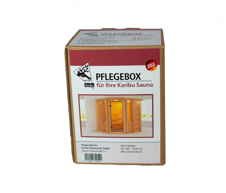 Karibu Sauna-Pflegebox.