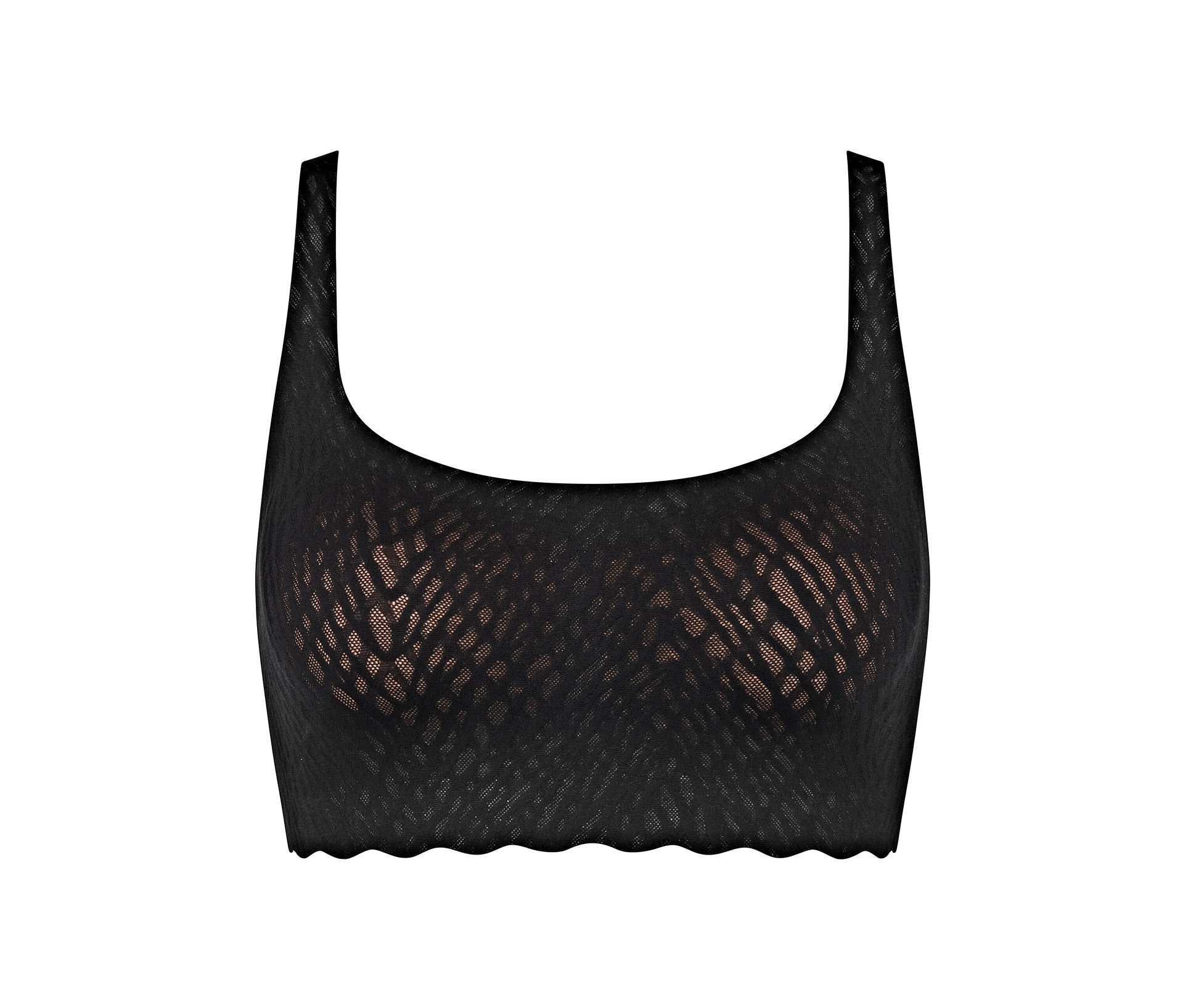 Zero Feel Bliss Top - Damen - Gr. XL - schwarz/jacquard - schwarz