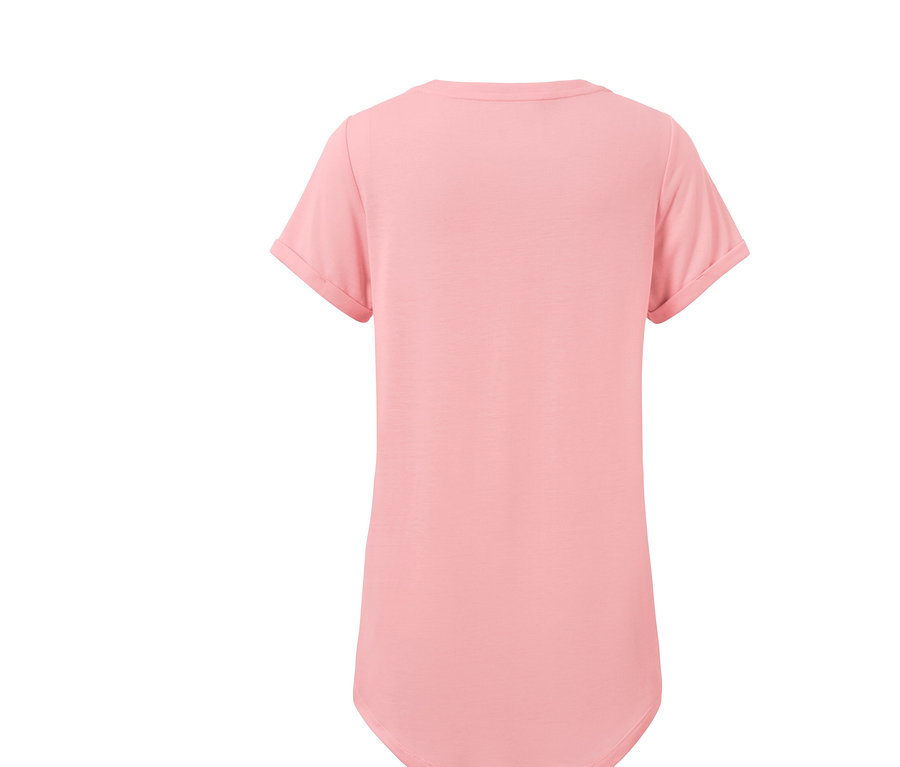 Roséfarbenes Longshirt.