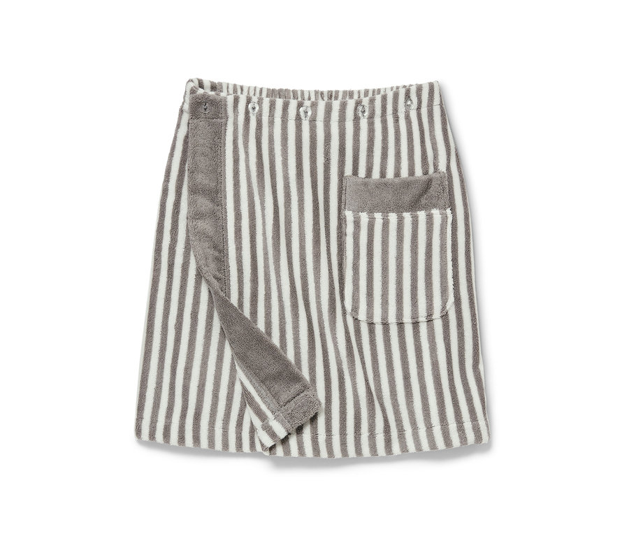 Gestreifter Premium-Herren-Sauna-Kilt mit Tasche.