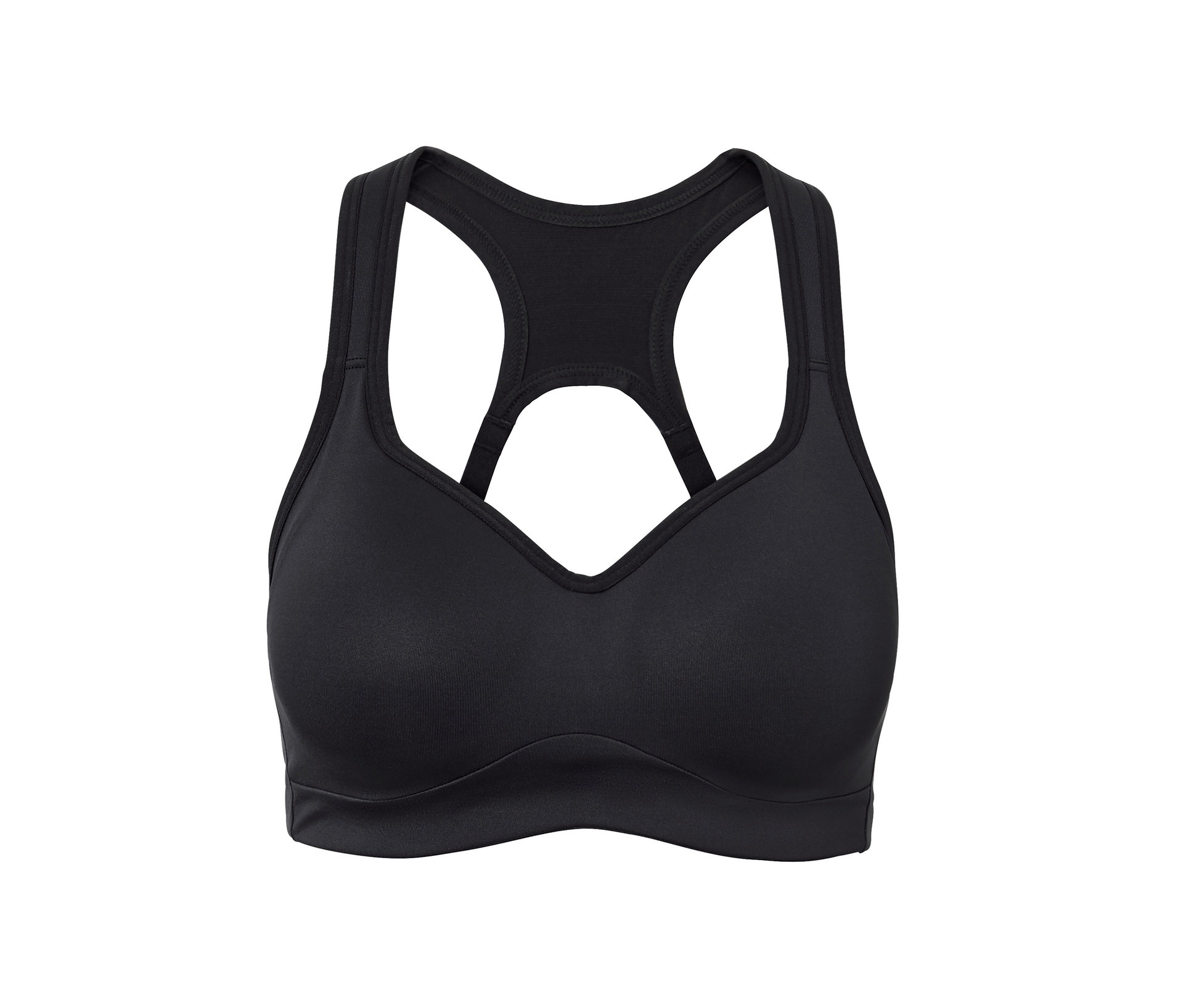 Sport-BH - Damen - Gr. 75B - schwarz - schwarz
