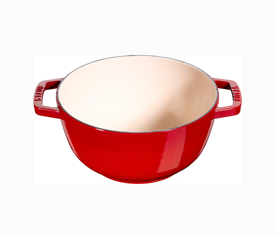Rotes STAUB Fondue-Set.