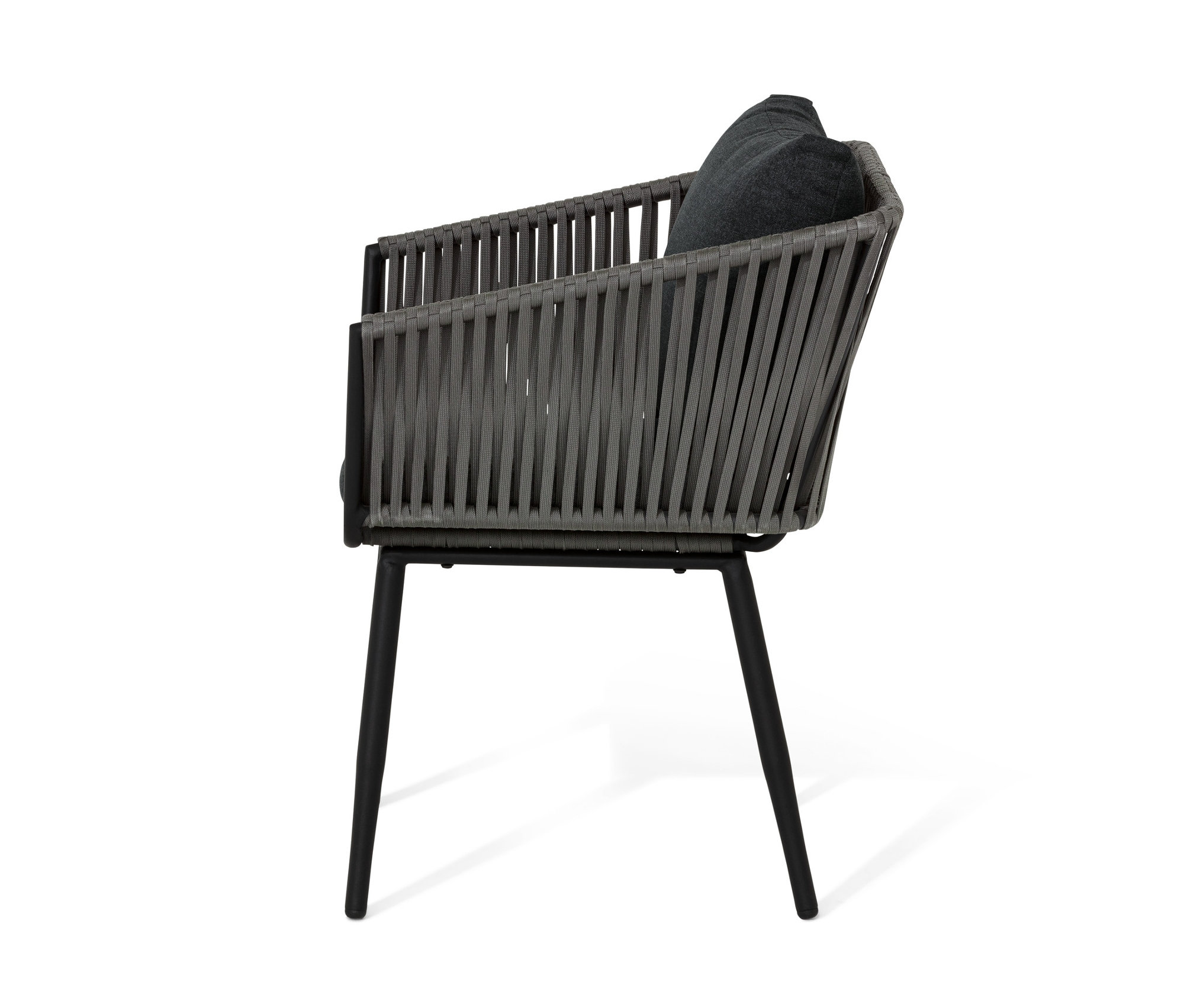 Thumbnail - Tchibo - Dining-Sessel mit Textilgeflecht - 60x63,5x85cm - anthrazit - Stahl / Polypropylen / Polyester