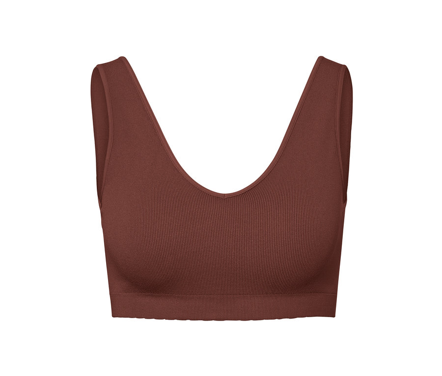 Ein braunes Seamless-Bustier.