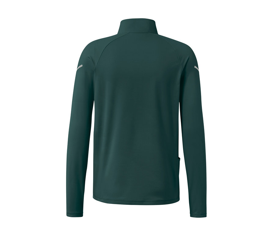 Rückansicht des grünen Thermo-Funktionsshirts.