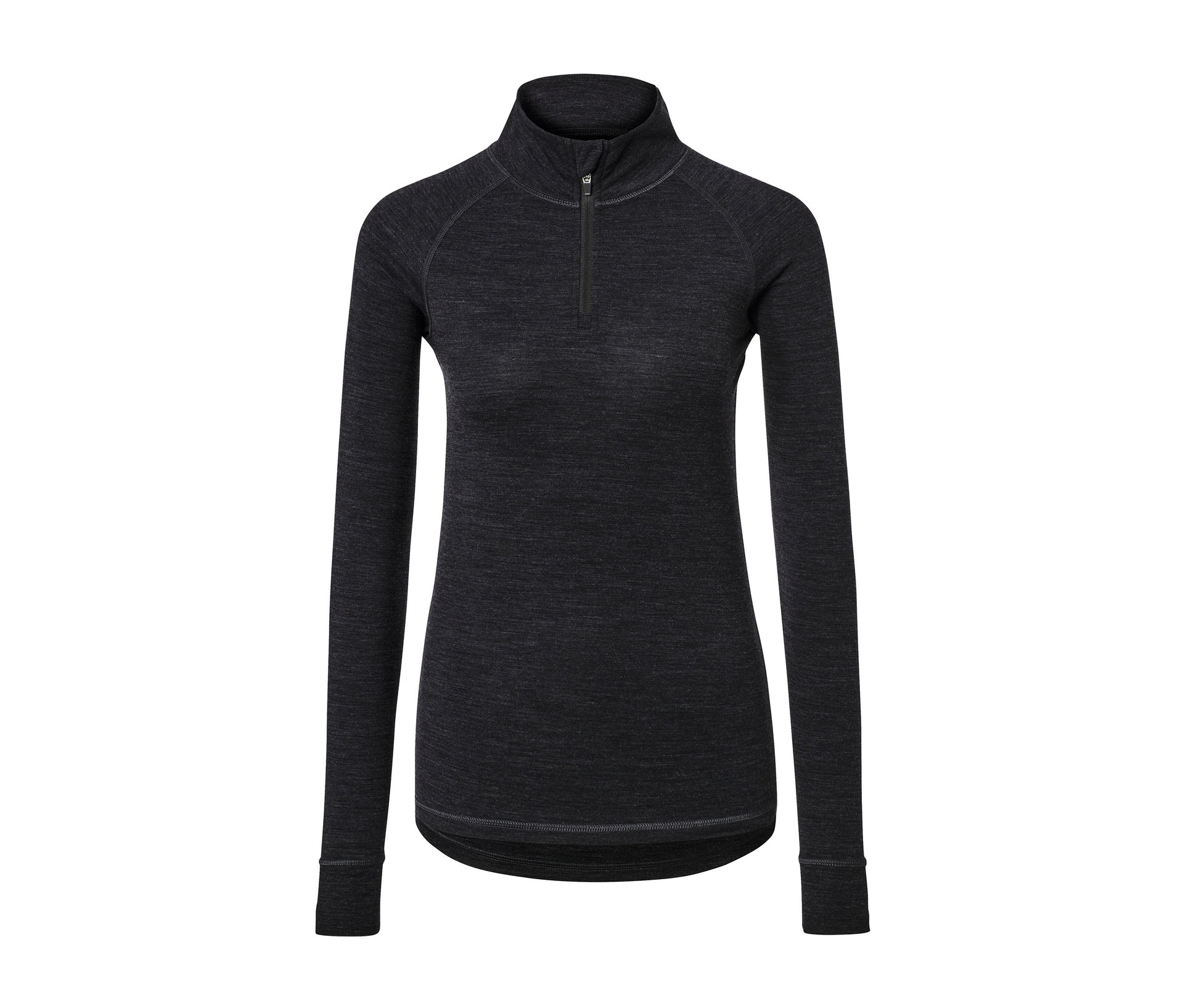 Funktionsshirt mit RWS-zertifizierter Wolle - Damen - Gr. L - anthrazit - anthrazit