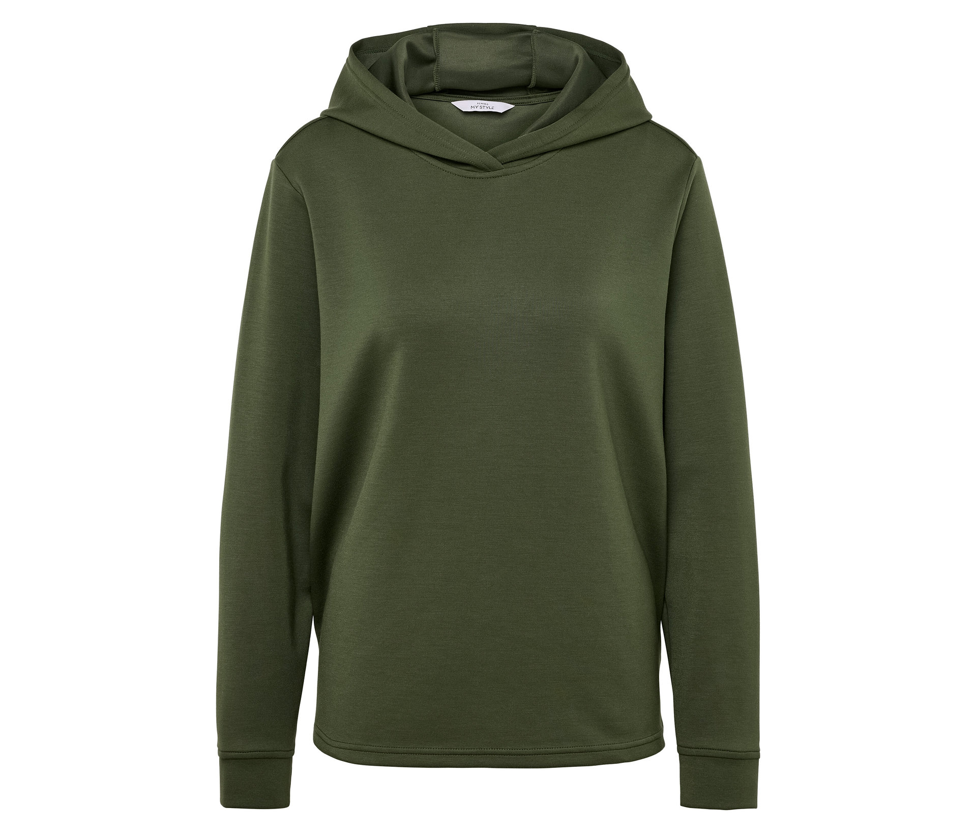 Hoodie aus Modal-Mix - Damen - Gr. S - dunkelgrün - dunkelgrün