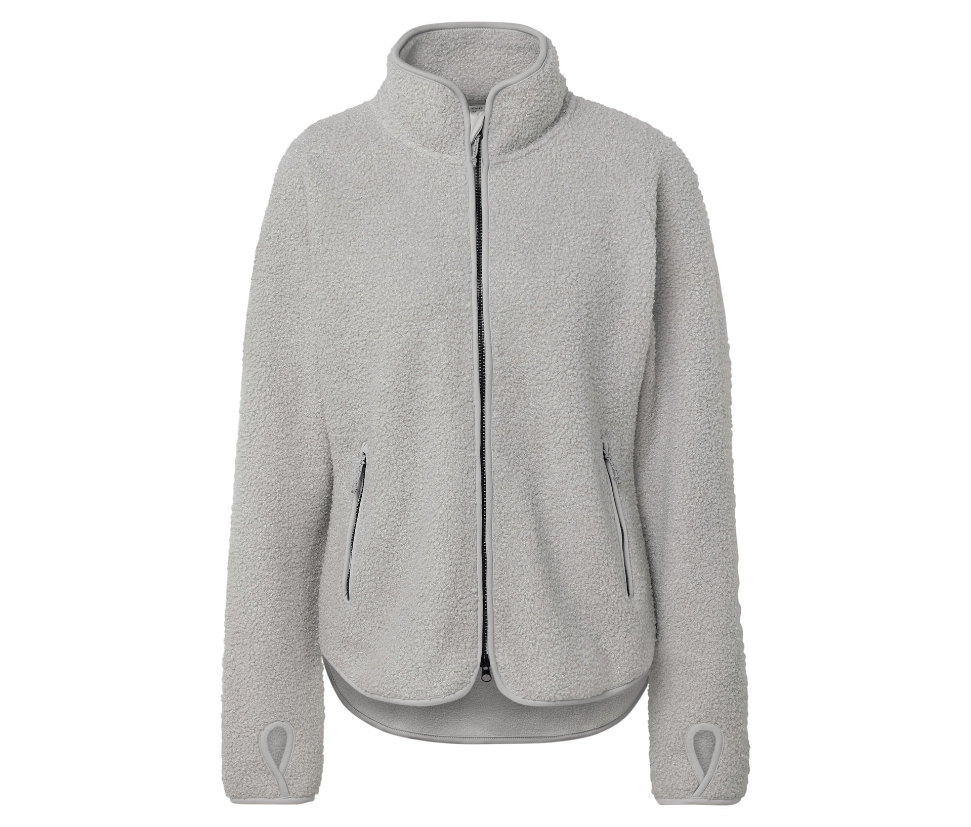 Teddyfleece-Jacke - Damen - Gr. XS - grau - grau
