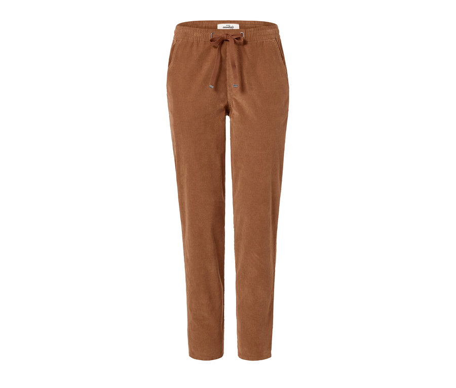 Braune Cord-Joggpants.