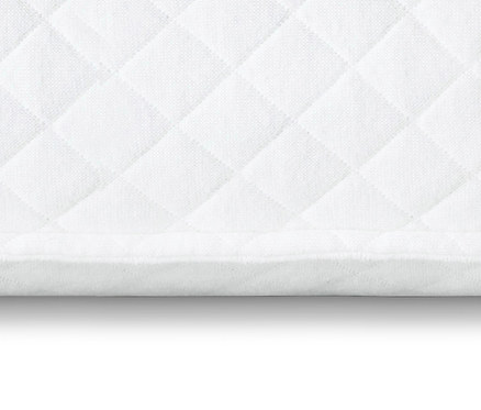 Detailansicht eines weißen Medisana-SleepWell-Kissens »SP 100« mit Soundsystem.