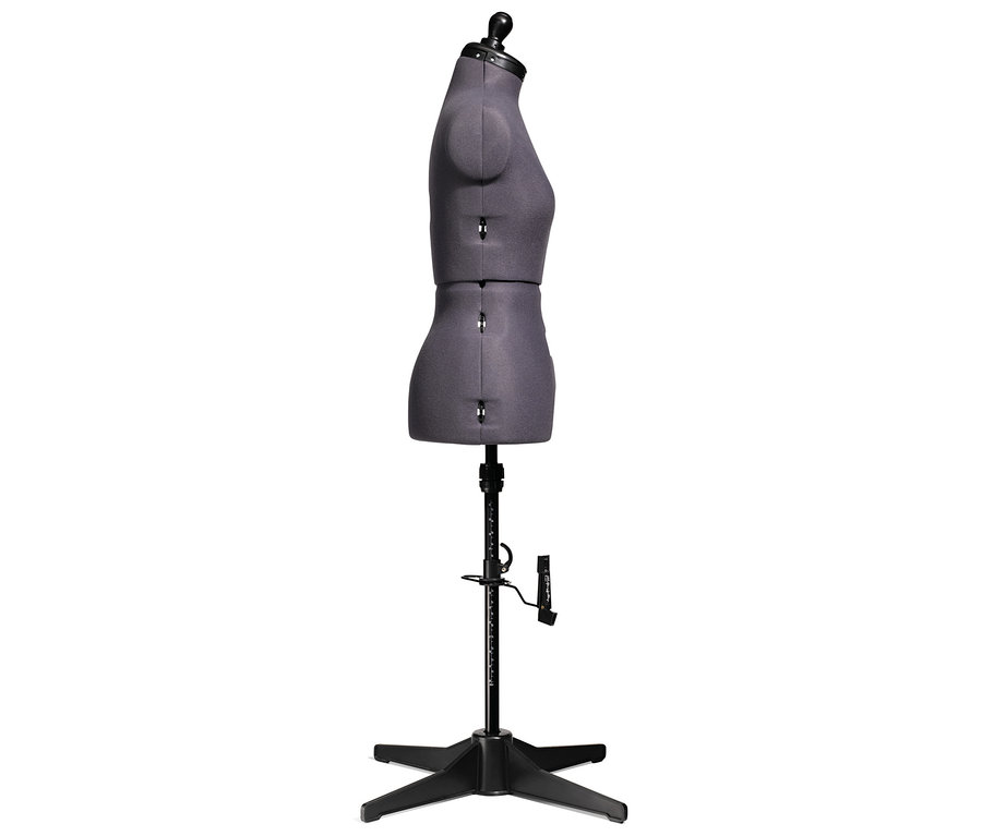 Seitliche Ansicht einer grauen Multi-Schneiderbüste »Prymadonna« von Prym.