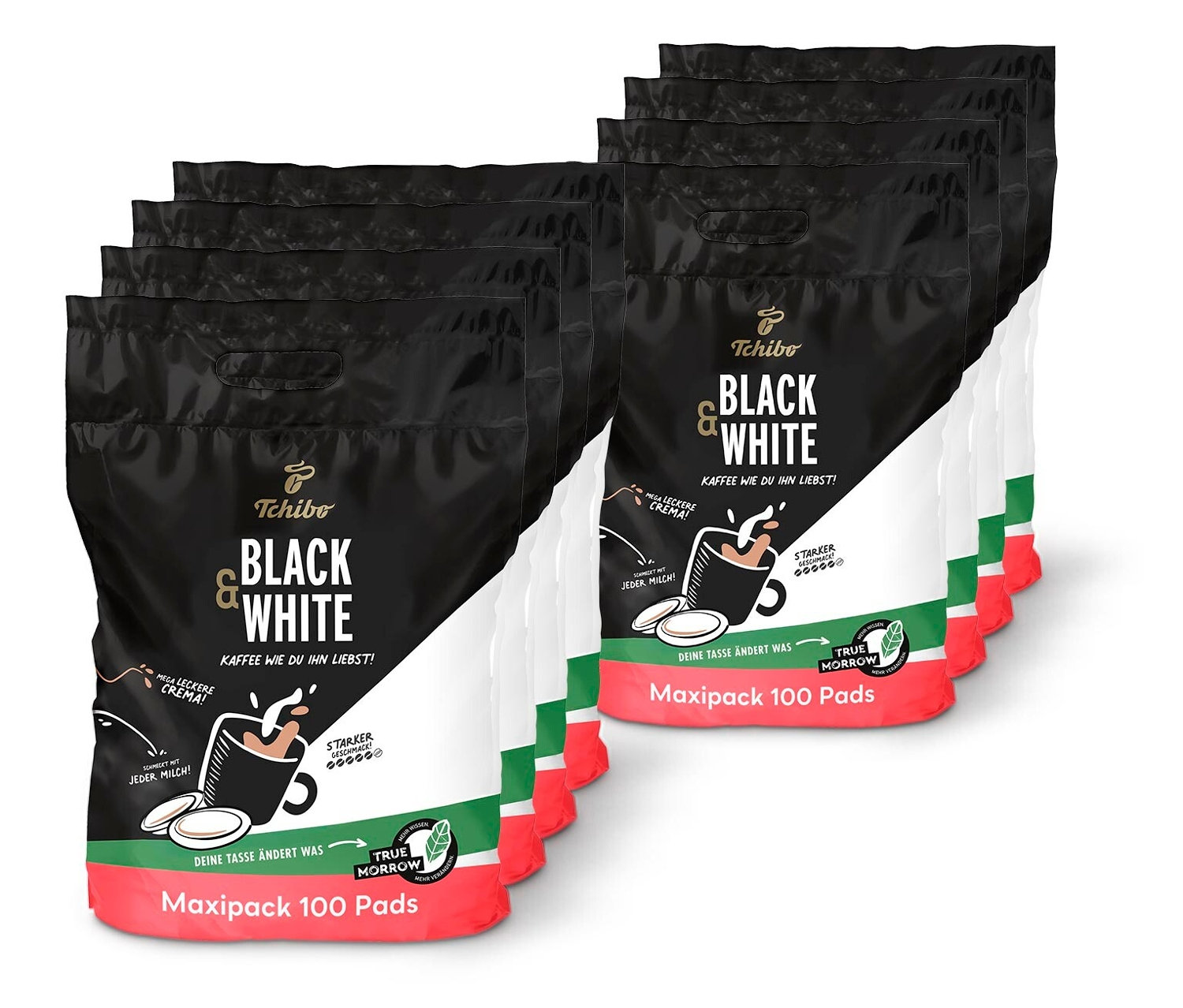 Tchibo - Black & White Pads - 8 X 100 Pads - Intensität, 5/6