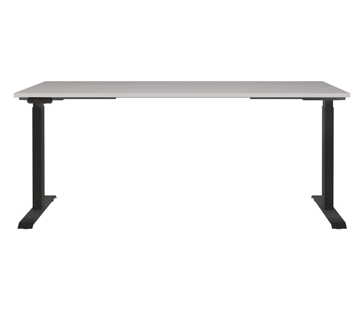 Freistehender, höhenverstellbarer Schreibtisch »Lissabon«, 180 cm, in Kaschmir mit schwarzem Gestell.