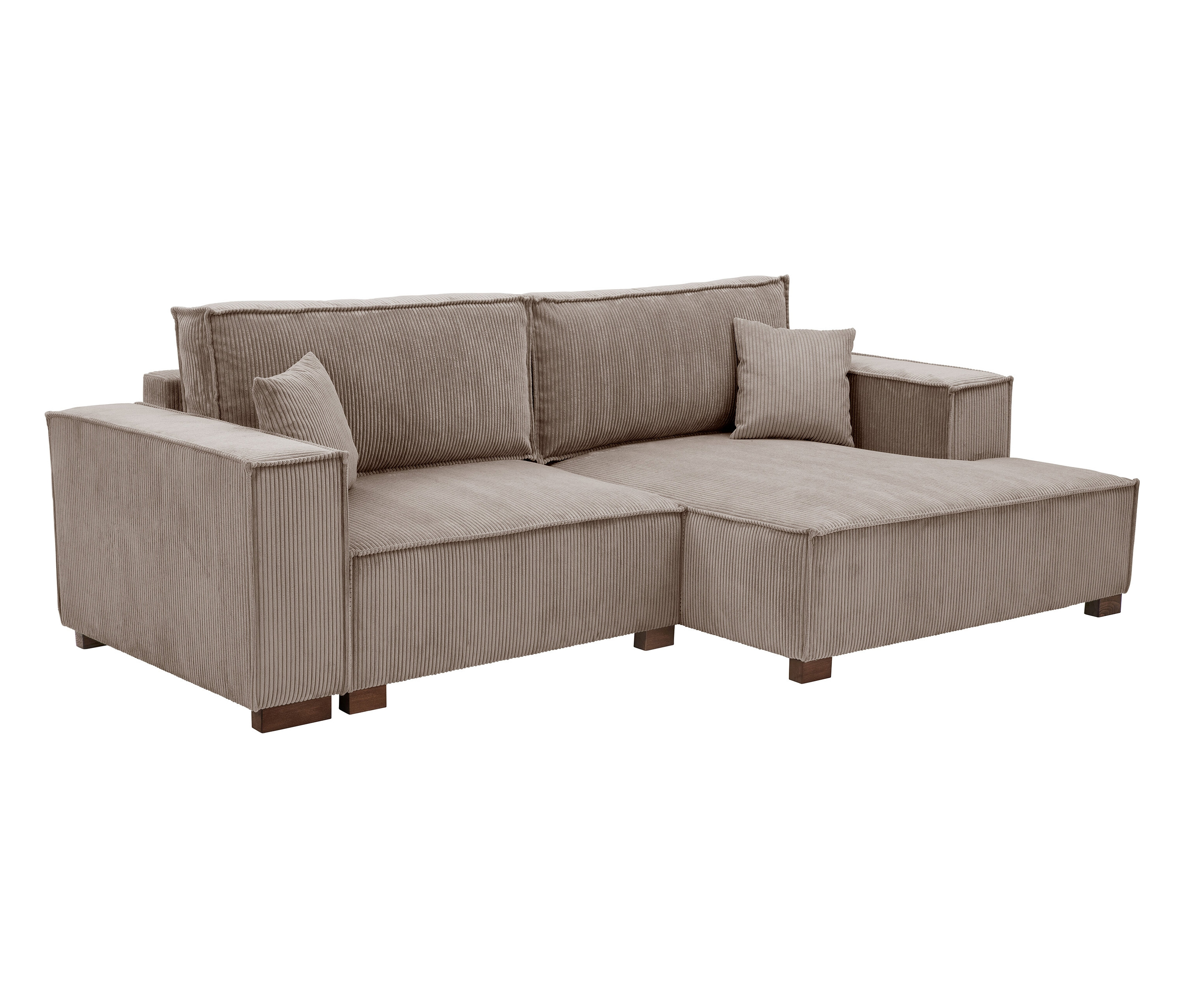 Tchibo - Sofa 2-Sitzer mit Auszugsbett links - 253x150x87cm - braun - Polyester / Holz / Schaumstoff