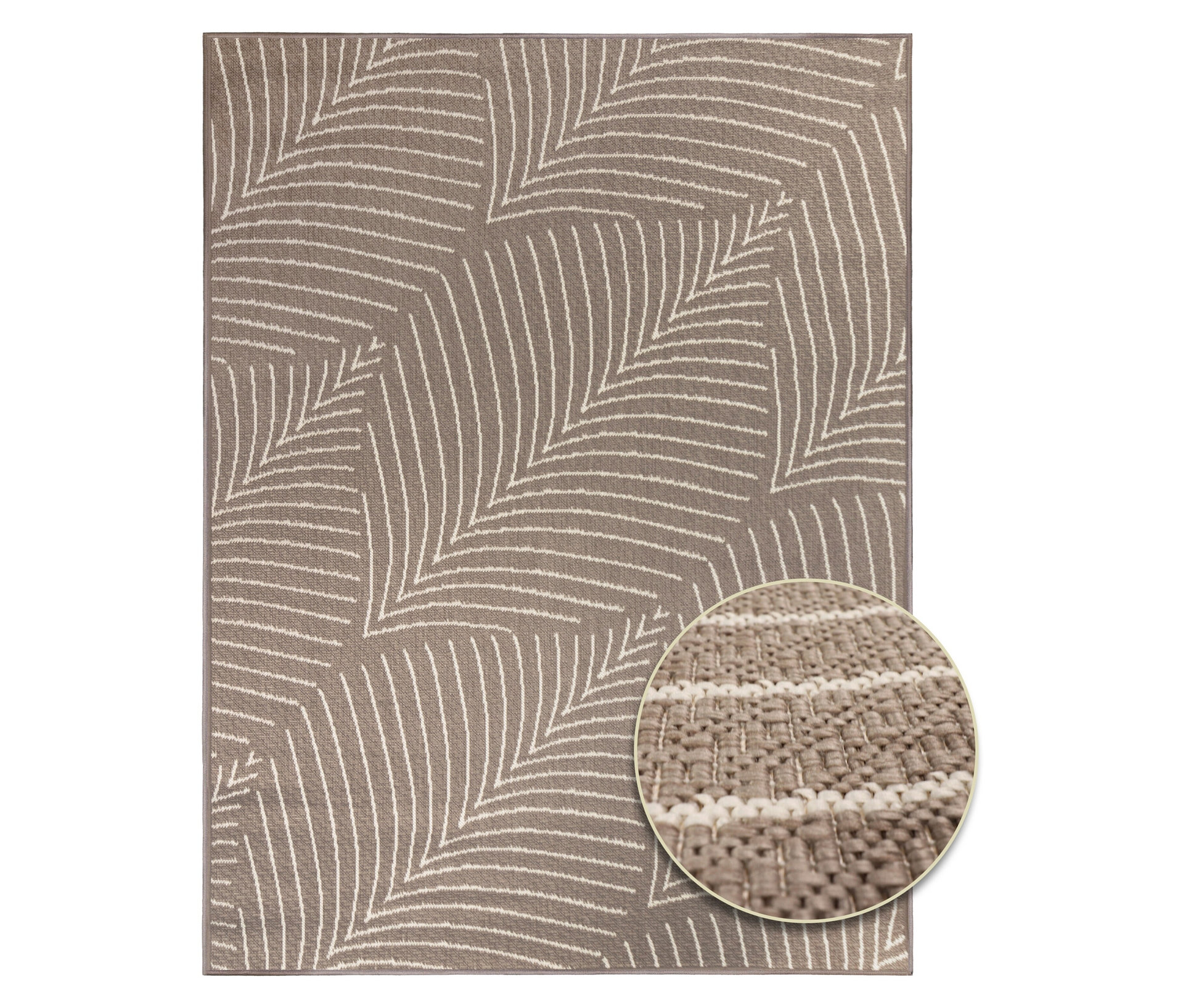 Outdoor-Wende-Teppich »Leaves« - taupe - taupe