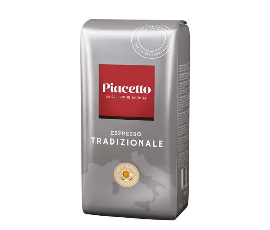 Eine Packung Tradizionale Espresso Ganze Bohne von Piacetto.