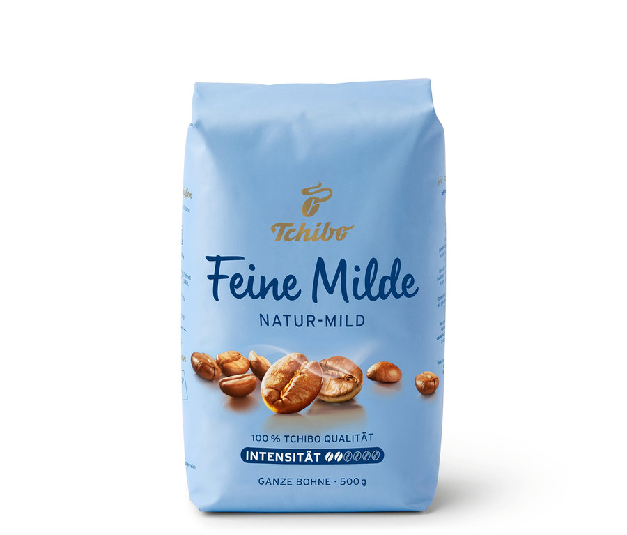 Eine Packung Feine Milde Kaffeebohnen.