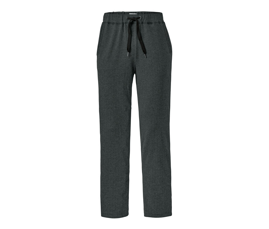 Eine graue Homewear-Hose mit Kordelzug am Bund.